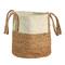 14'' Natural Cotton & Jute Boho Chic Basket Planter